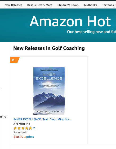 innerexcellence's tweet photo. Tomorrow is the last day for 50% off Amazon's hot new release ($3.99 kindle). $10.99 paperback. #bestpossiblelife #golfcoaching https://t.co/YBqDtgzlJI