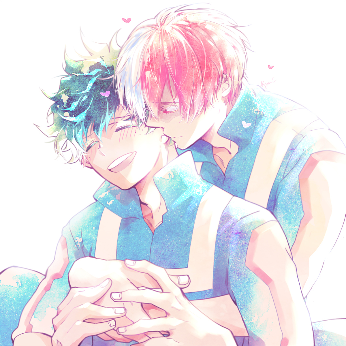緑谷出久 ,轟焦凍 「いちゃいちゃとどいず??✨ 」|穂積➰🏀のイラスト