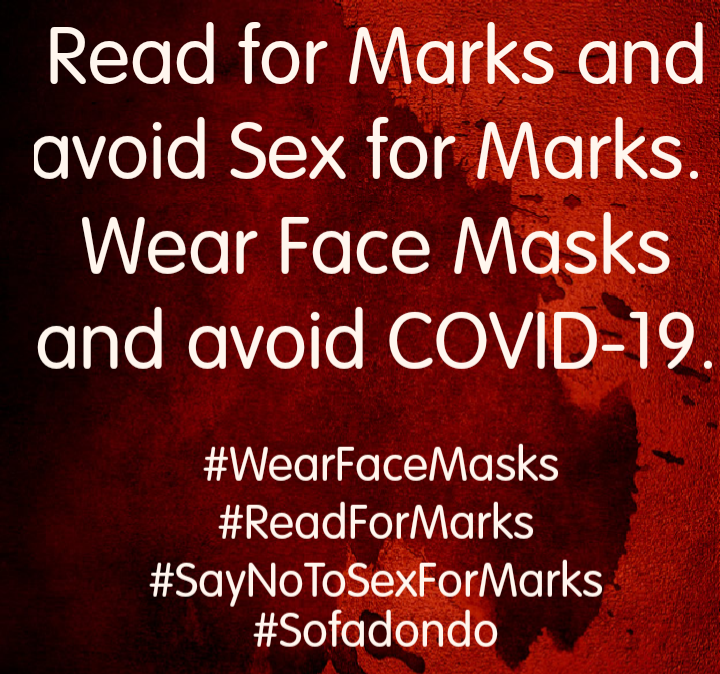 sofadondo's tweet photo. Let do the Right Things and STAY  SAFE!

#WearFaceMasks 
#SocialDistance 
#Read4Marks 
#SayNoToSex4Marks 
#Sofadondo https://t.co/If0ghhHw3B