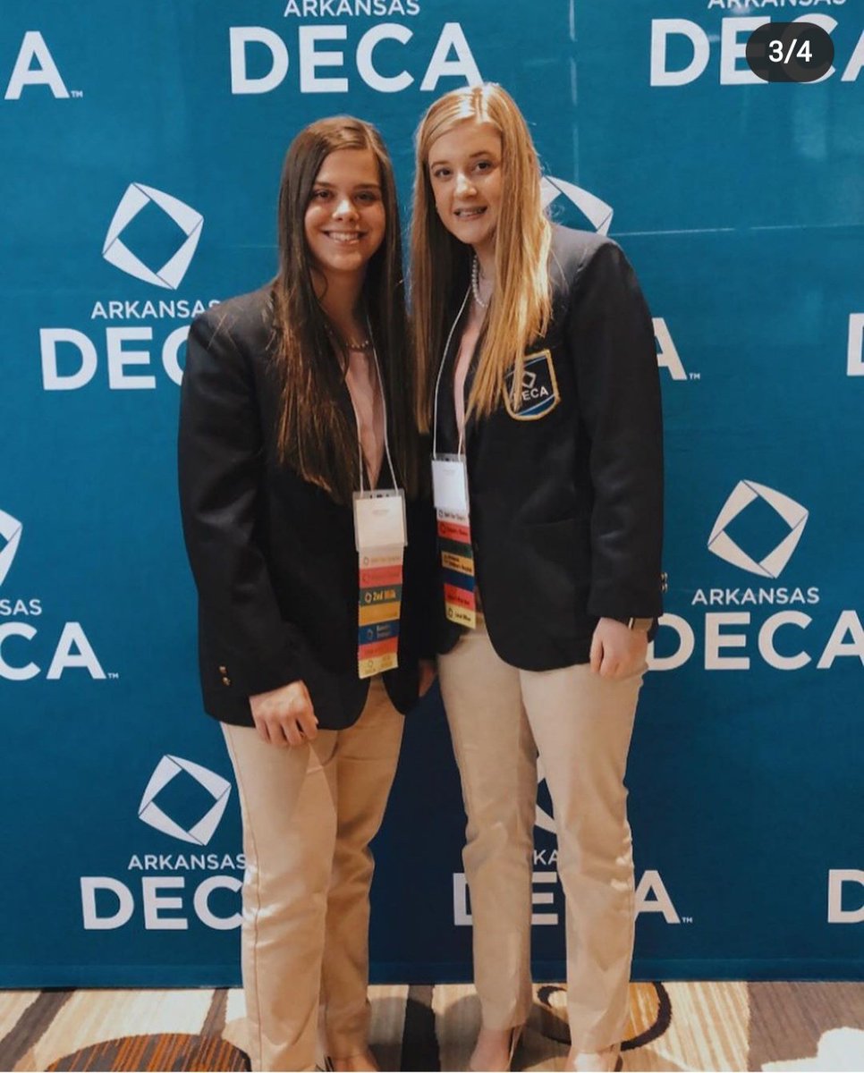 AlmaDECA's tweet photo. @hannah.nichol_ This year my partner @LettieCrabtre13 & I took our project “Finding New Rhoades🚗” and competed in PMBS at #scdc & Our hard work paid off! I truly loved this project!🏅🌟 Remember to smile & stay positive!💙🤍🔷 @DECAInc @ArkansasDECA #DECAICDC #DECAFlex https://t.co/63w82fWDXf
