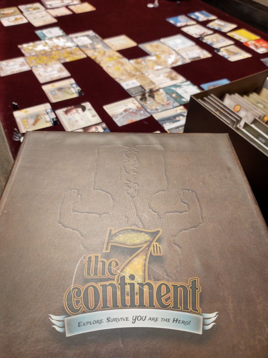 board2gether's tweet photo. I'm finally getting this to the table. I stand by my pick in the Co-op Games #BoardGameDeathmatch, @AlexG_Human . It's really good!

#boardgames @SeriousPoulp #7thContinent #coopgames https://t.co/Af56JeVZGy