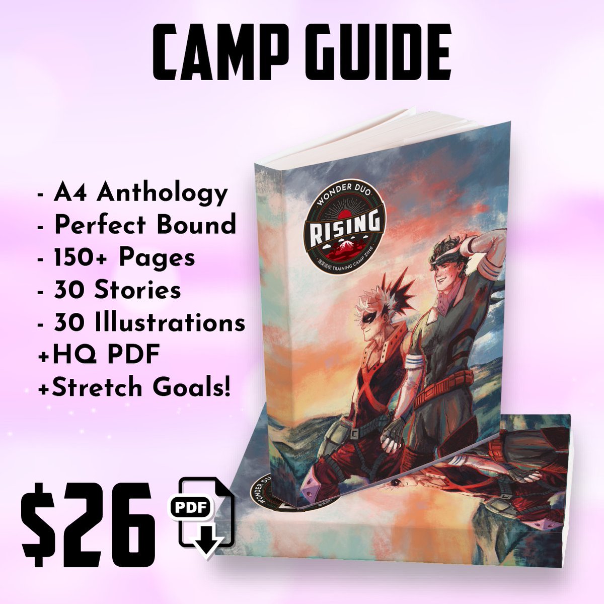 wonderduorising's tweet photo. #bakudeku are off to Yuuei Training Camp &amp; you're invited!

☀️WONDER DUO: RISING PRE-ORDERS ARE OPEN FROM MAY 3 - JUNE 14!☀️
https://t.co/aPX8v2uMYP

-INFORMATION ON AVAILABLE BUNDLES CAN BE FOUND BELOW!

-STRETCH GOALS WILL BE REVEALED IN THE NEAR FUTURE! #BNHA #MyHeroAcademia https://t.co/s5ms8fy4aO