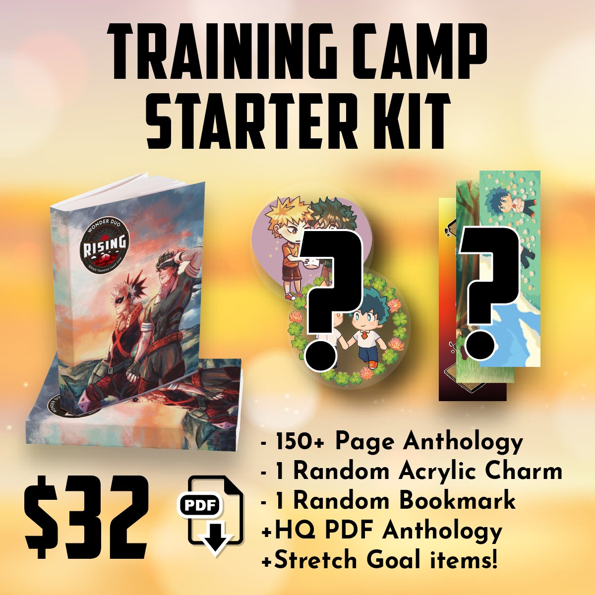 wonderduorising's tweet photo. #bakudeku are off to Yuuei Training Camp &amp; you're invited!

☀️WONDER DUO: RISING PRE-ORDERS ARE OPEN FROM MAY 3 - JUNE 14!☀️
https://t.co/aPX8v2uMYP

-INFORMATION ON AVAILABLE BUNDLES CAN BE FOUND BELOW!

-STRETCH GOALS WILL BE REVEALED IN THE NEAR FUTURE! #BNHA #MyHeroAcademia https://t.co/s5ms8fy4aO