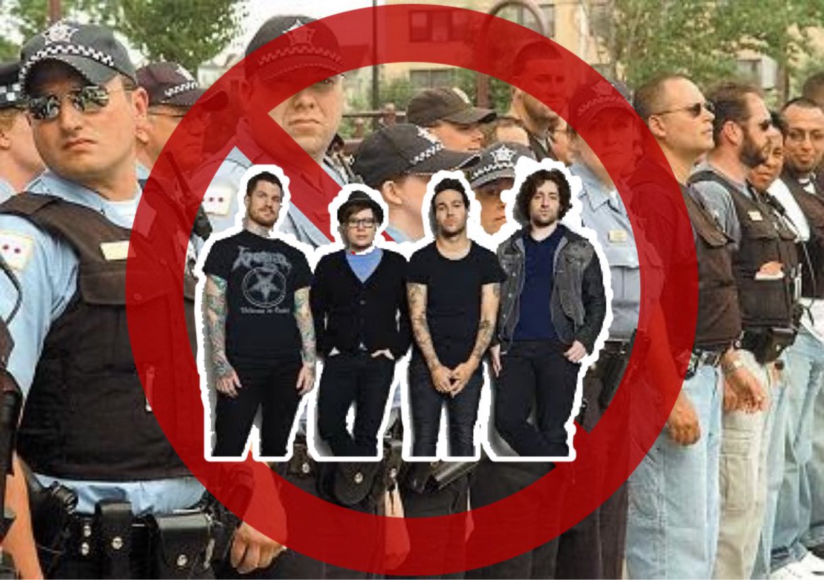 urfaveacab's tweet photo. FALL OUT BOY hates cops ! https://t.co/J3YEBWhTzW