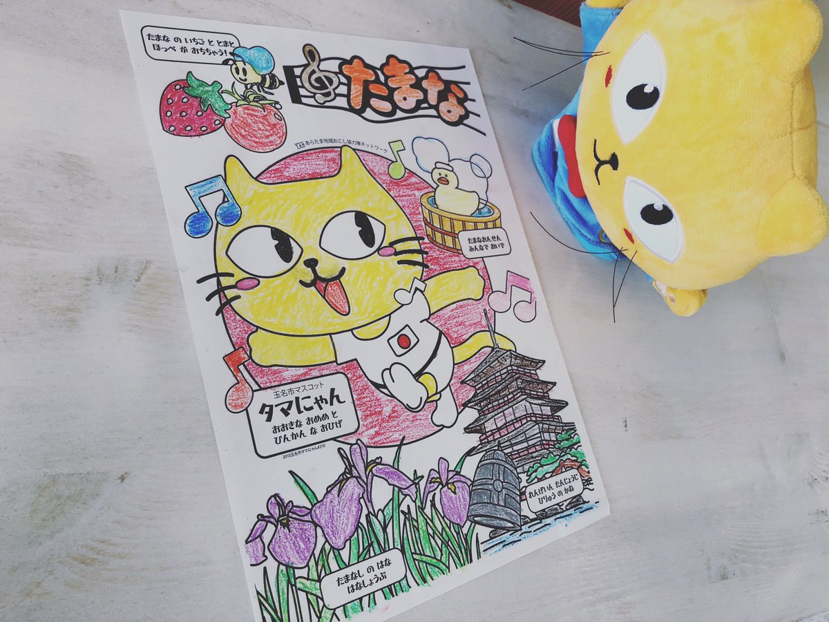 たまララ 玉名観光協会 V Twitter 可愛い あらたまぬりえ に挑戦してみました 久しぶりにする塗り絵は とっても楽しくあっという間に時間が経ちました 是非みなさんも楽しいおうち時間をお過ごし下さい あらたまぬりえ タマにゃん おうち時間