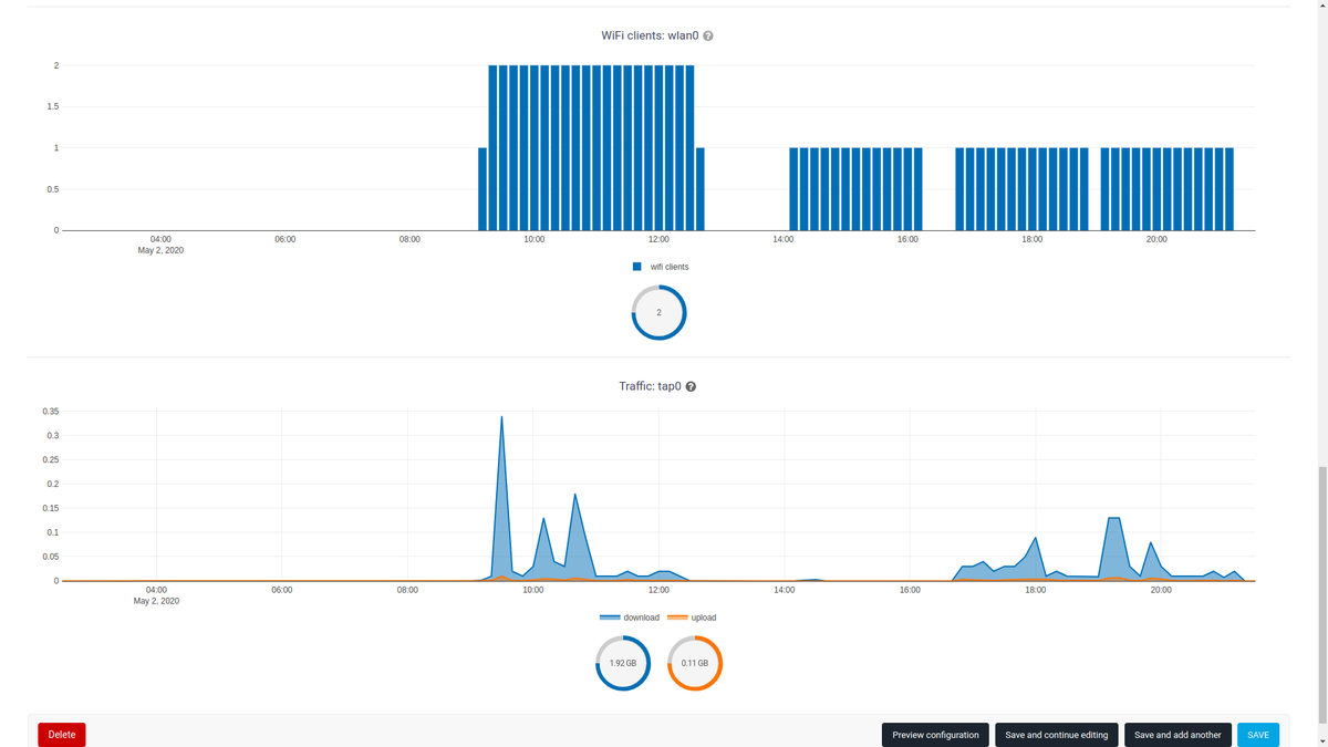 Working on some interesting improvements of the monitoring module of <a href="/openWISP/">OpenWISP</a>, reconfiguring charts and adding new custom charts will be easier! 
#openwrt #python #django #fping
PR at github.com/openwisp/openw…