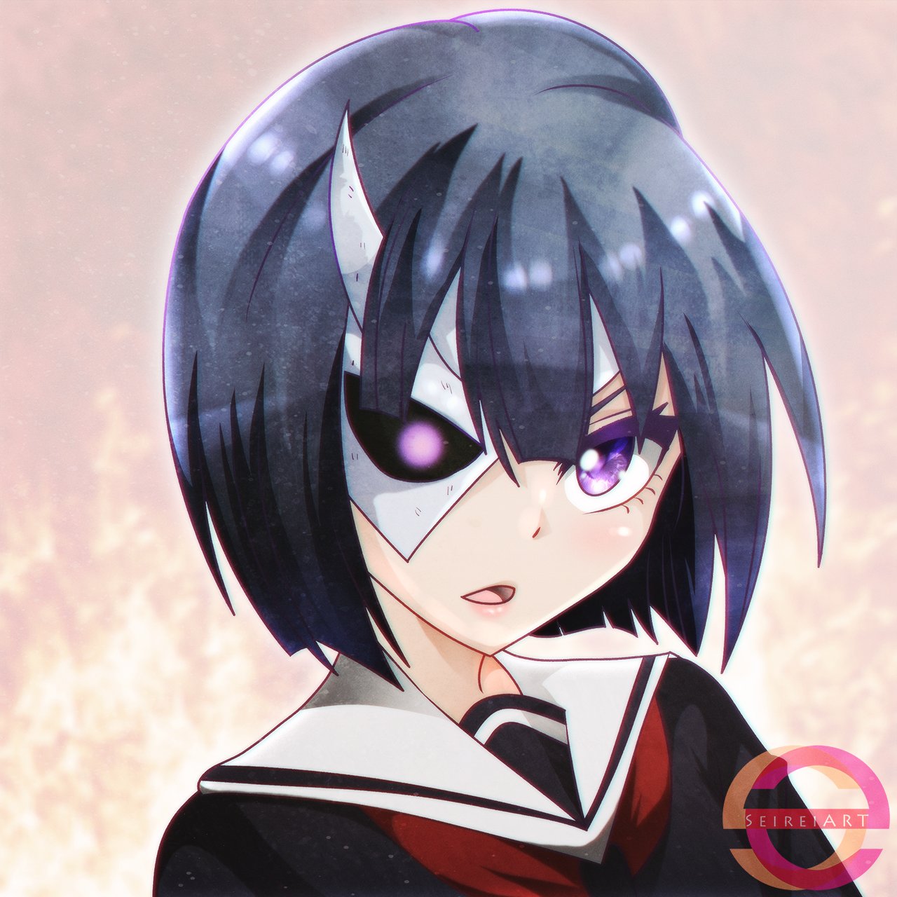 Seireiart New Artwork This One Was Pretty Quick It Took Me Around 40min To Make Lol Hope U Like It 3 武装少女マキャヴェリズム 鬼瓦輪 Clipstudio Photoshop Anime