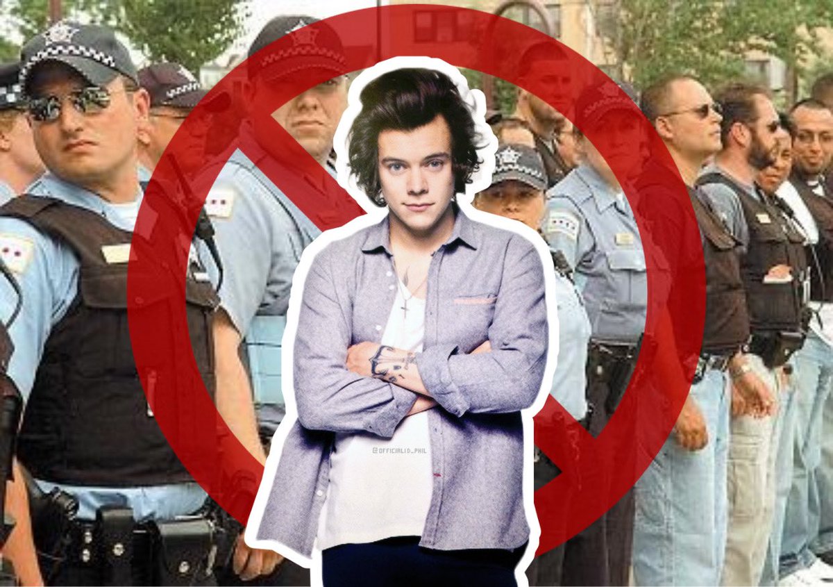 urfaveacab's tweet photo. harry styles hates cops ! https://t.co/iRpouVKgMc