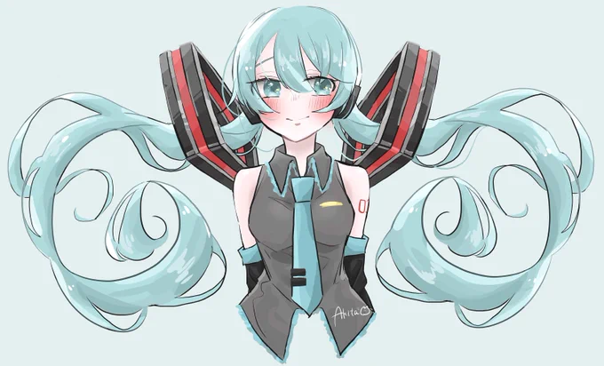 ミクさんの曲聞きながら手動かしてたらいつのまにかミクさん完成してた
#初音ミク 