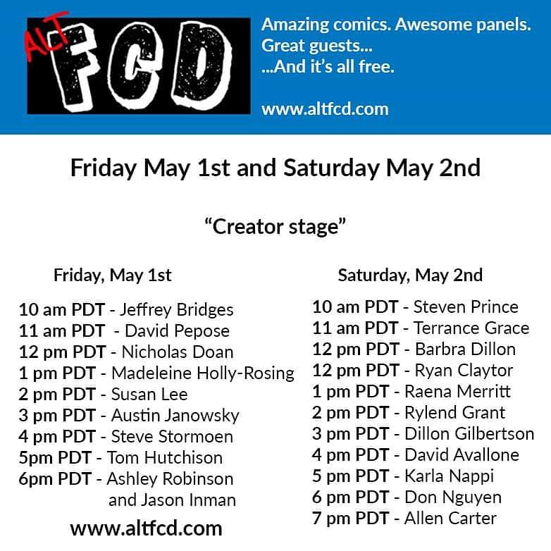 nguyeningit's tweet photo. @DAvallone is coming up at 4p PT to do an AMA in case you missed him this morning with the #DrawingBloodComic team at #altFCD ! https://t.co/zP63HKjd8g
