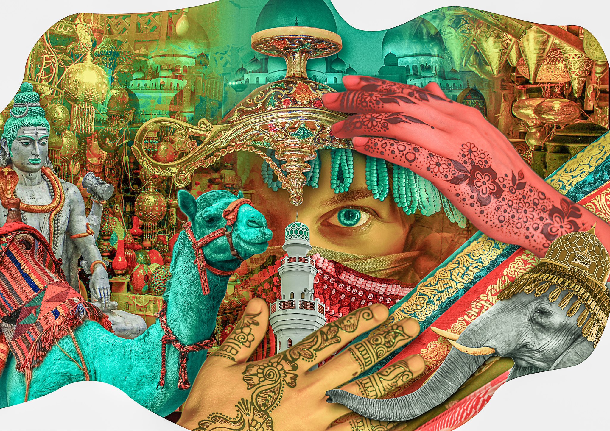 Kazushi Kawaii Meta Collage アラビアンコラージュ作りました 映画アラジンに触発されて 笑 コラージュ コラージュアート デザイン アラジン レタッチ Photoshop T Co Icvjtjfu3q Twitter