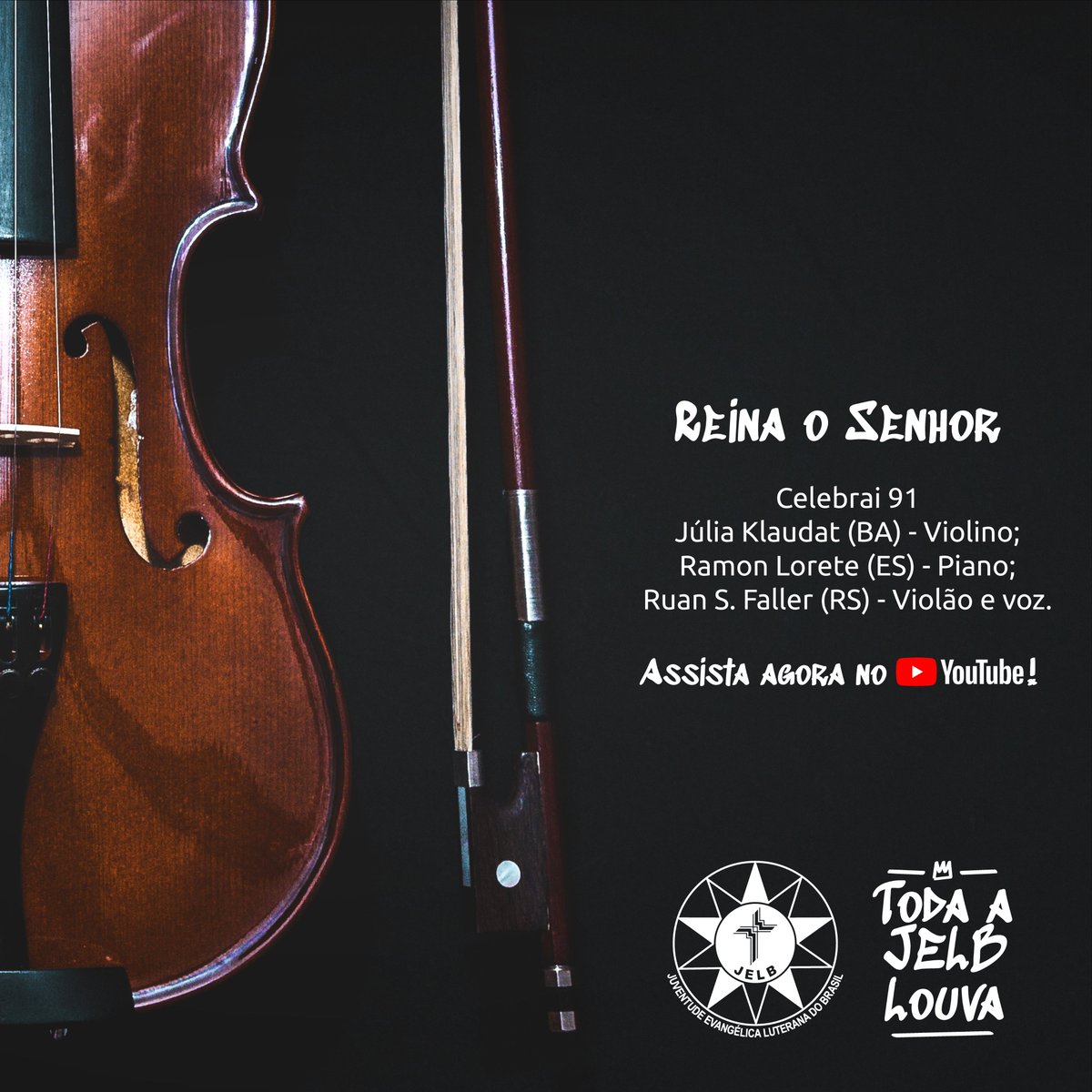 jelb_br's tweet photo. Para você que curte cantar com a gente, uma nova música do 'Celebrai' já está disponível em nossa playlist do #TodaAJELBLouva.

Assista agora mesmo! Acesse a playlist completa pelo link: https://t.co/Wi9gv95LU8

Quer saber mais? Envie um e-mail para cultura@jelb.org.br. #JELB https://t.co/KbeJDlex7x