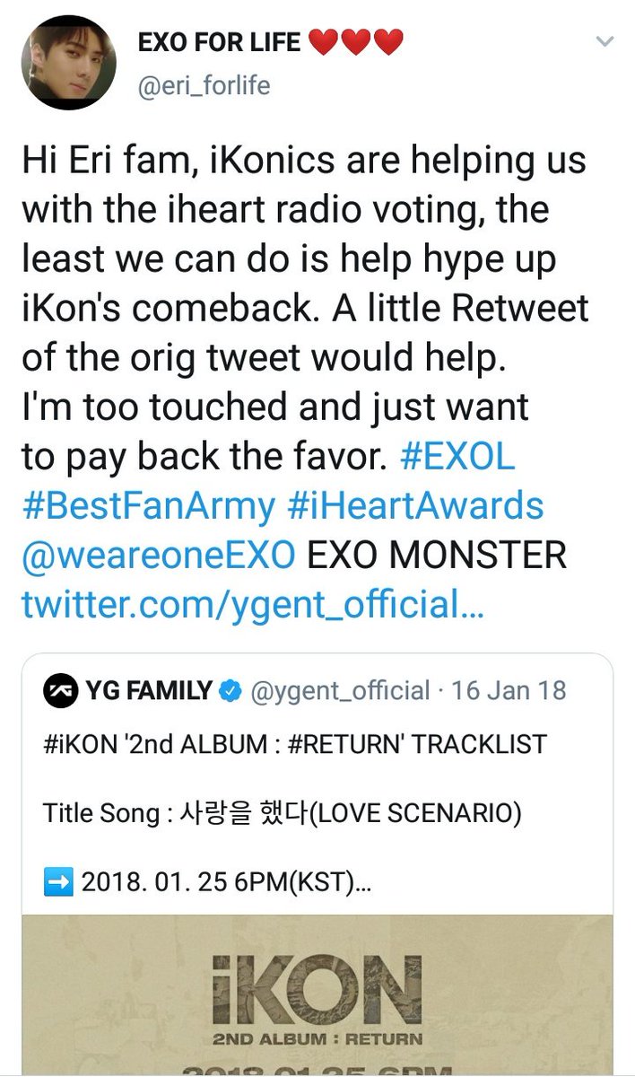 As I am writing This Thread I wanna Appreciate these sweet little Friendship moments with iKonics, iKonics Helping Ls in voting, Ls helping them in Streaming and In Hanbin Matter, it& #39;s a prove that we are Kind to those who are Kind with us
