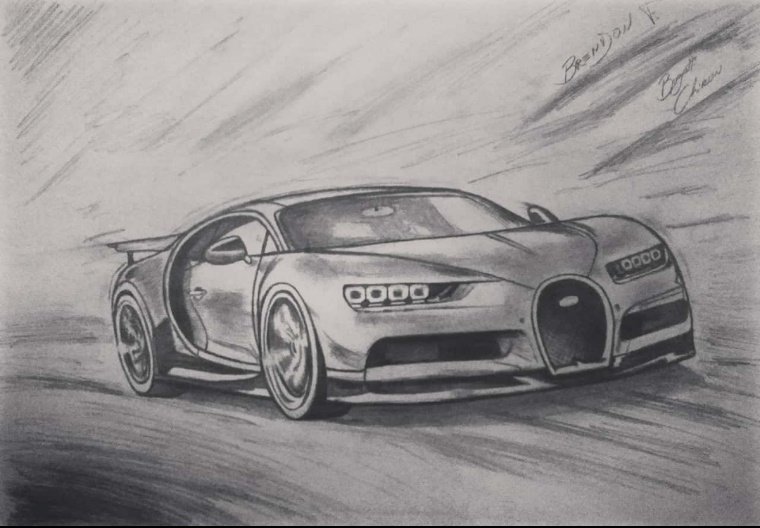 Sketch of a Bugatti Chiron Super Sport by golferpat on DeviantArt
