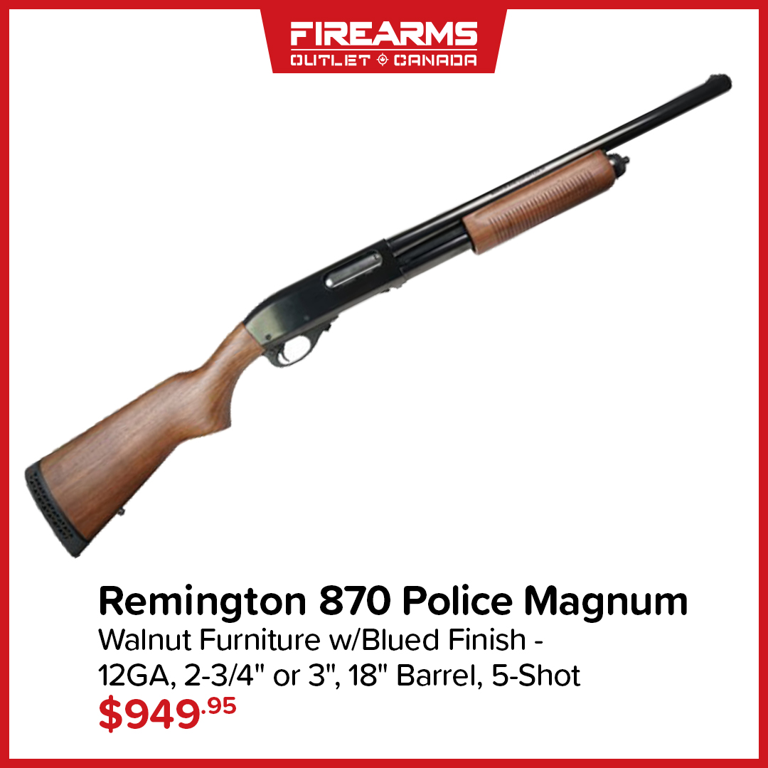 Remington 870 Police Magnum Walnut Furniture w/Blued Finish LINK:  https://t.co/5iccQTxPSl, image size:1080x1080