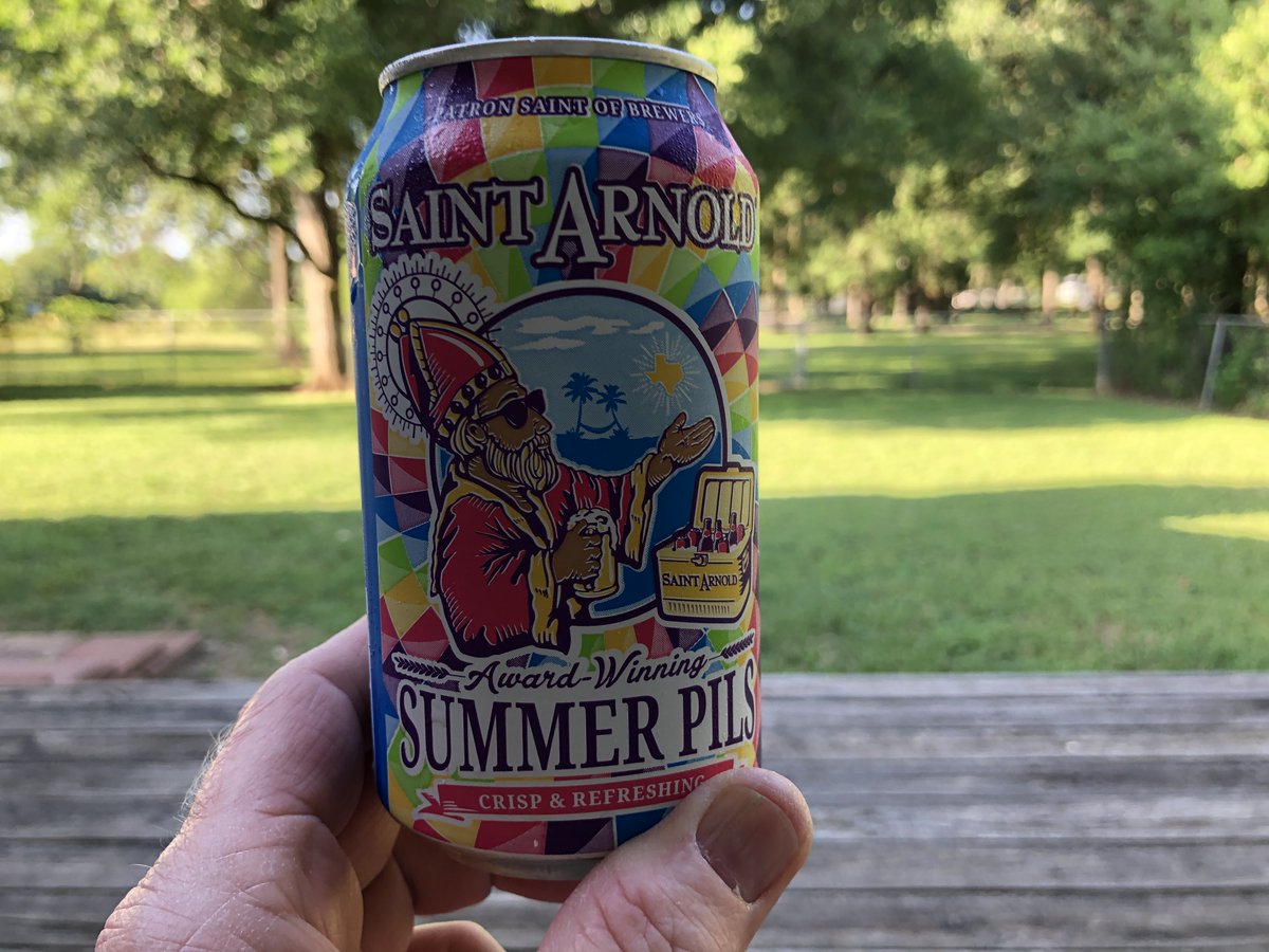 franktex's tweet photo. @SaintArnold Summer Pils on the deck with @wwoz_neworleans #jazzfestinplace #allentousaint #whereyat https://t.co/UItsKra0D9
