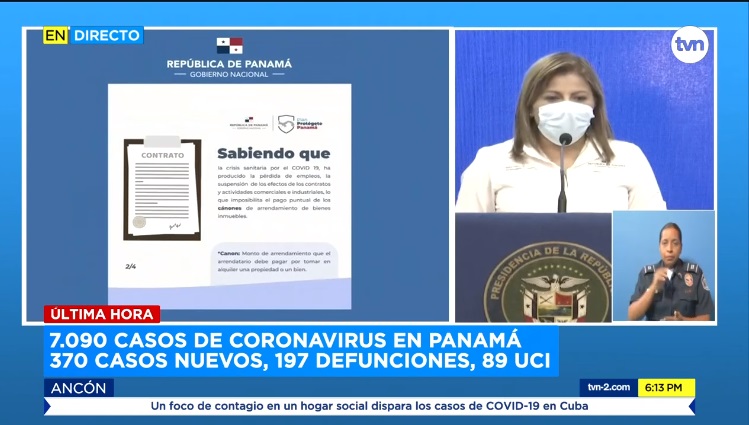 tvnnoticias's tweet photo. "La afectación de la pandemia a la economía ha llevado que se suspenda los trámites de desalojos y lanzamientos sin distinción del canon de arrendamiento", destacó la ministra de Vivienda @InesSamudioGob #NoticiasTVN @MIVIOTPma https://t.co/dMXQHfRxiL