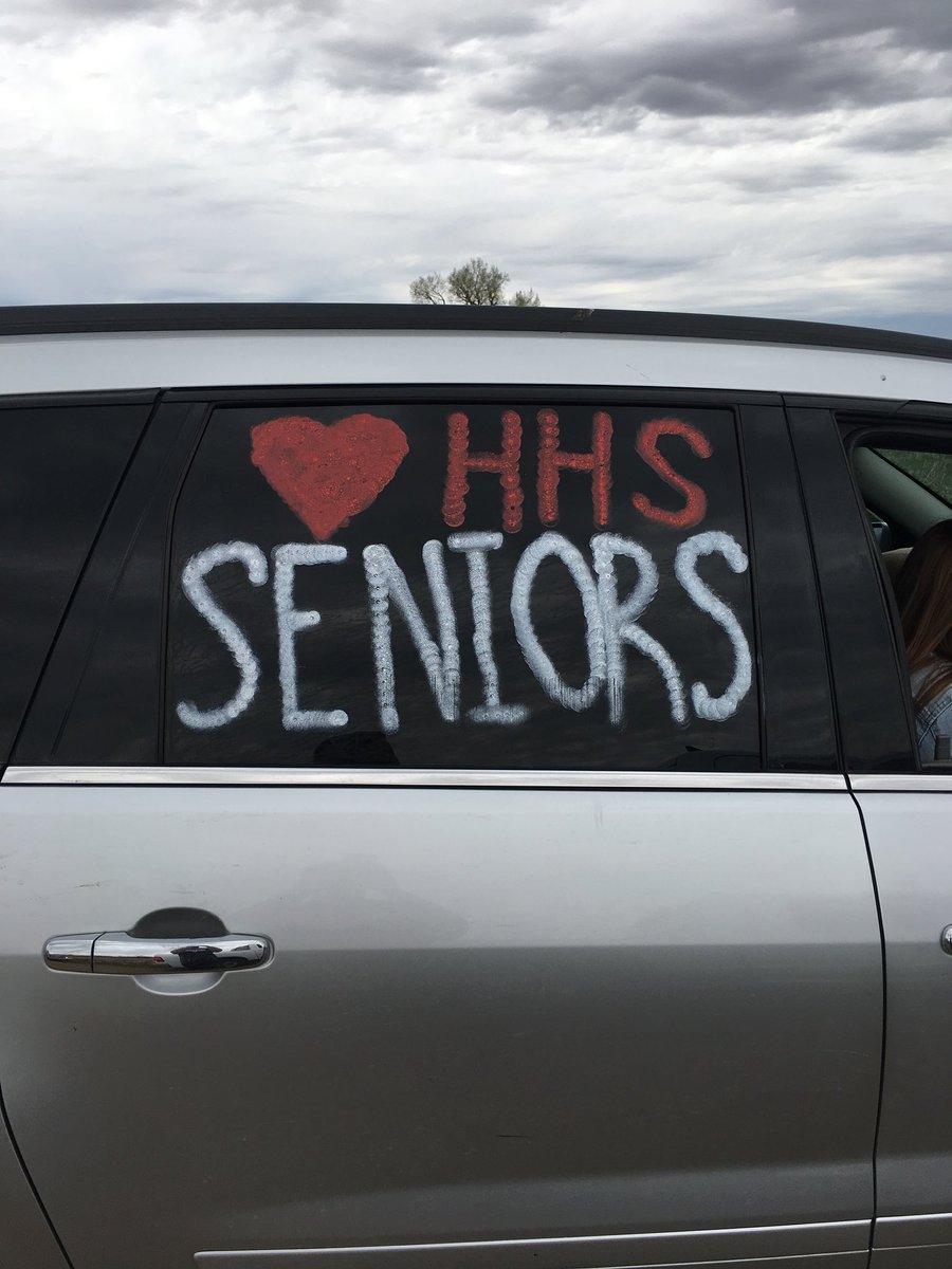 KingBriceking17's tweet photo. Today would have been Graduation for @HumphreyPublic seniors. We made the best of the current situation. Over 20 HPS staff in their own cars took a 4 1/2 hour drive, over 117 miles, to 3 towns and multiple farms to drive by all 19 seniors houses to celebrate them. What a memory! https://t.co/x97QoGKqnk