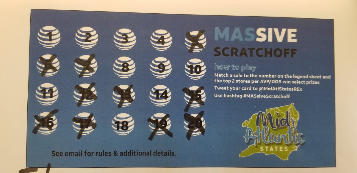 #MASsiveScratchOff @MidAtlStatesRex @nichols304 <a href="/DaleB1/">Dale S. Brown</a> <a href="/404girl/">Betsy Francis</a> <a href="/erikacole26/">Erika Cole</a> <a href="/ShandaHairston/">Shanda Gibson-Hairston</a> #DawgPound #WINNING #DAY2