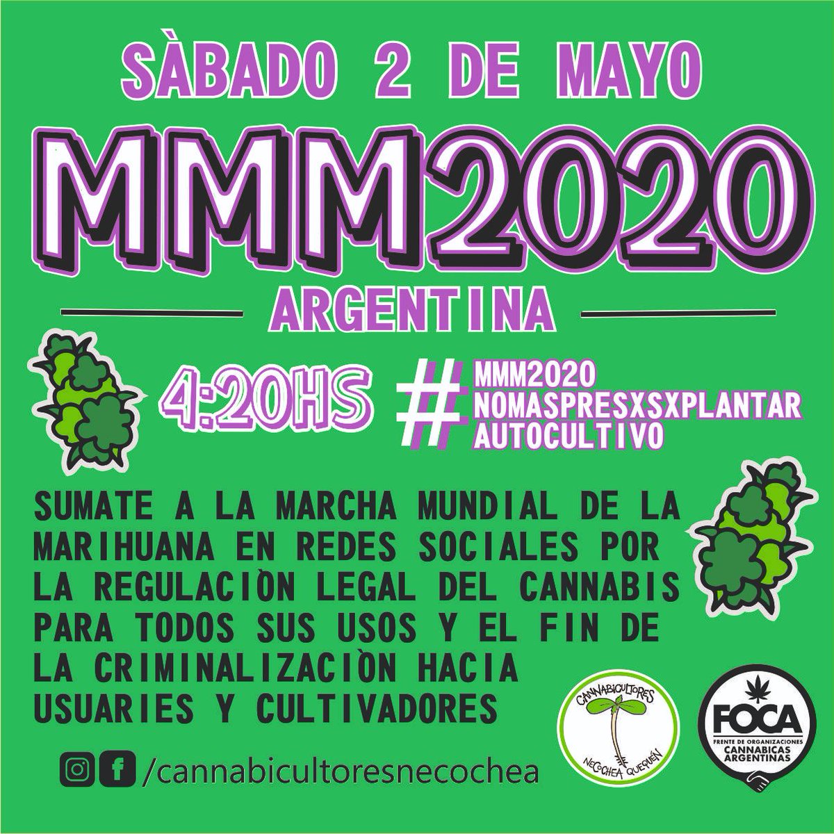 #MMM2020
#GMM2020
#AutoCultivoYa
#MarchaMarihuana2020
#CannabisLegalYa