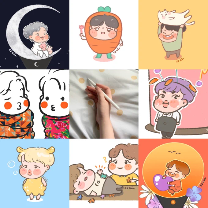 This hand has drawn multiple chubby namjoons 😌

(#artvsartist2020 but with my hand instead of face) 