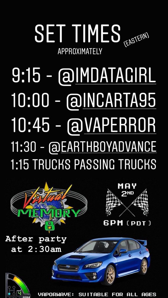 PacificPlazaRec's tweet photo. Here’s the set times for our show tonight!! Take note of the time zones on each image!! https://t.co/XW2WgEji9V