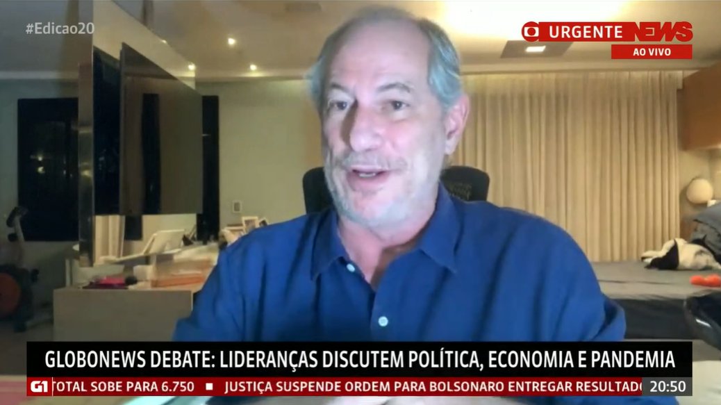 Começou! Assista ao vivo, no site da <a href="/GloboNews/">GloboNews</a>. #CiroNaGloboNews