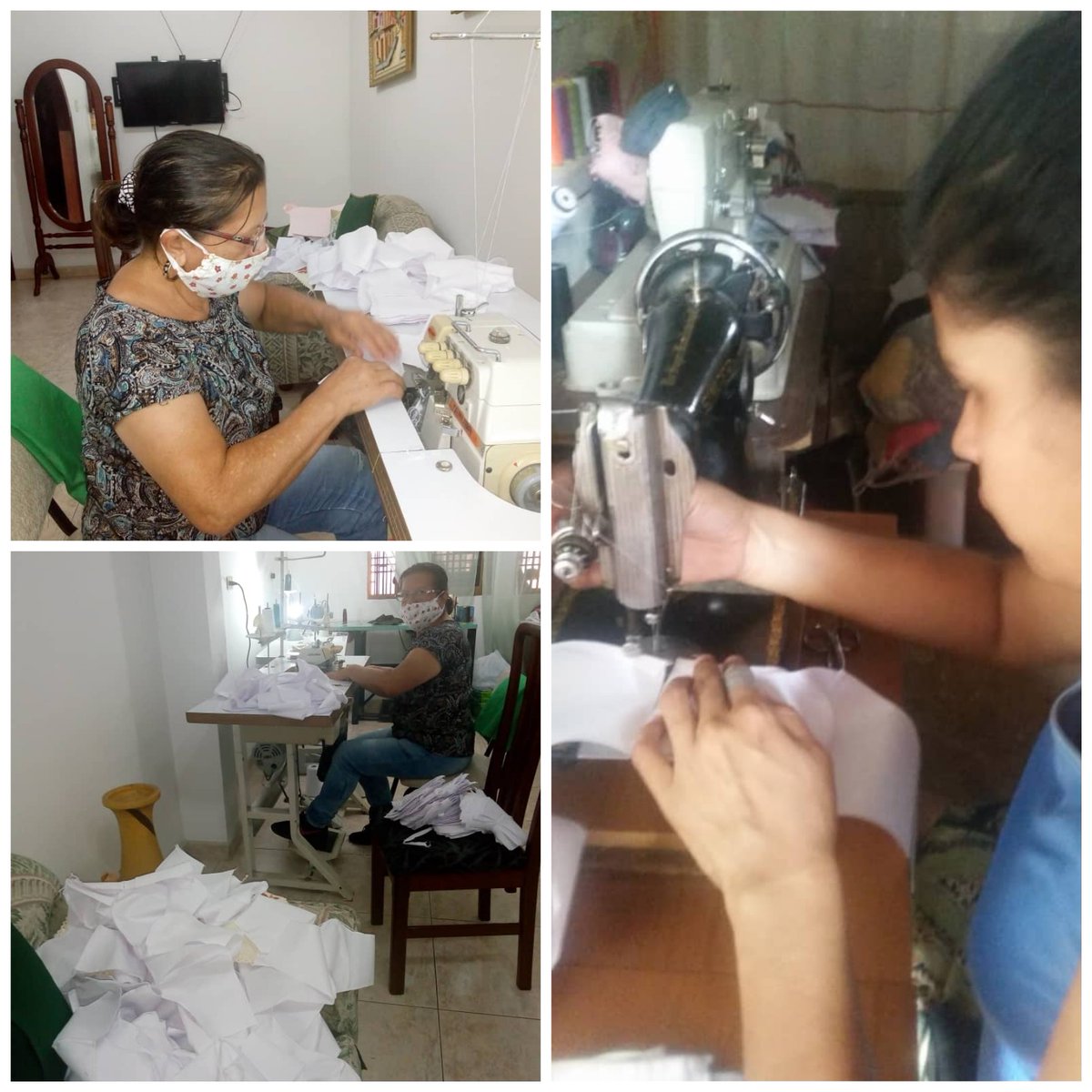 CarmenCarreroS's tweet photo. #1May Honrando el #DiaDelTrabajador, reconociendo la valiosa labor de las mujeres emprendedoras del #IncesTextilParamillo  #Tachira Socorro Acosta y Mayary Pérez,  desde casa continúan la "Confección de Tapabocas", apoyando a los ahijados del #INCES, connacionales del PASI https://t.co/ZqHSspIvhH
