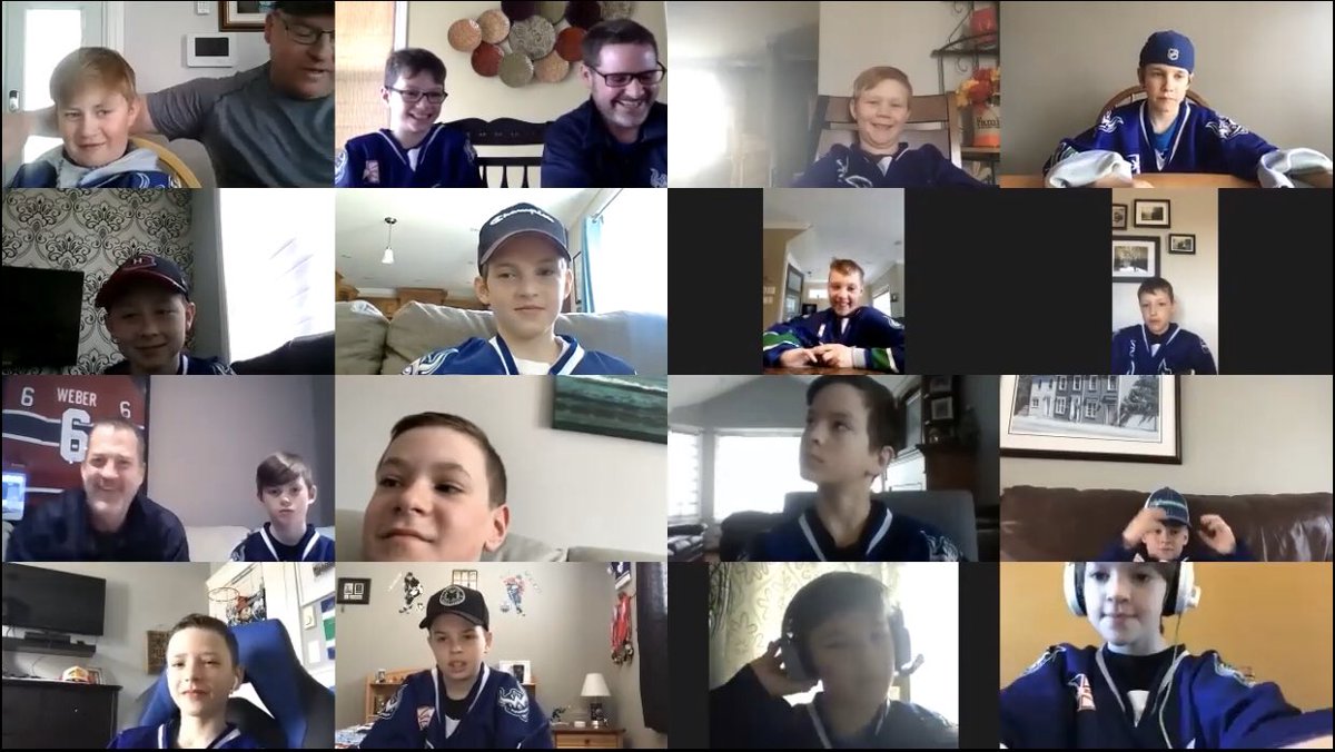 Today we were Virtually together. Missing the fun times but happy we are all safe!#hockeyNlSocial @PmhaWarriors <a href="/DJHLnews/">@djhlnews</a> @HkyNL
