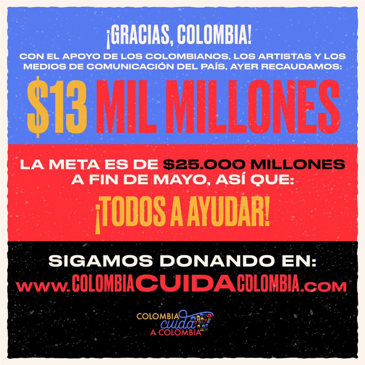 FundacionJuanfe's tweet image. ¡Estamos más cerca de la meta! Puedes entrar a ColombiaCuidaColombia.com y hacer tu aporte. Juntos podemos lograrlo #colombiacuidacolombia #graciascolombia @ColombiaCuida