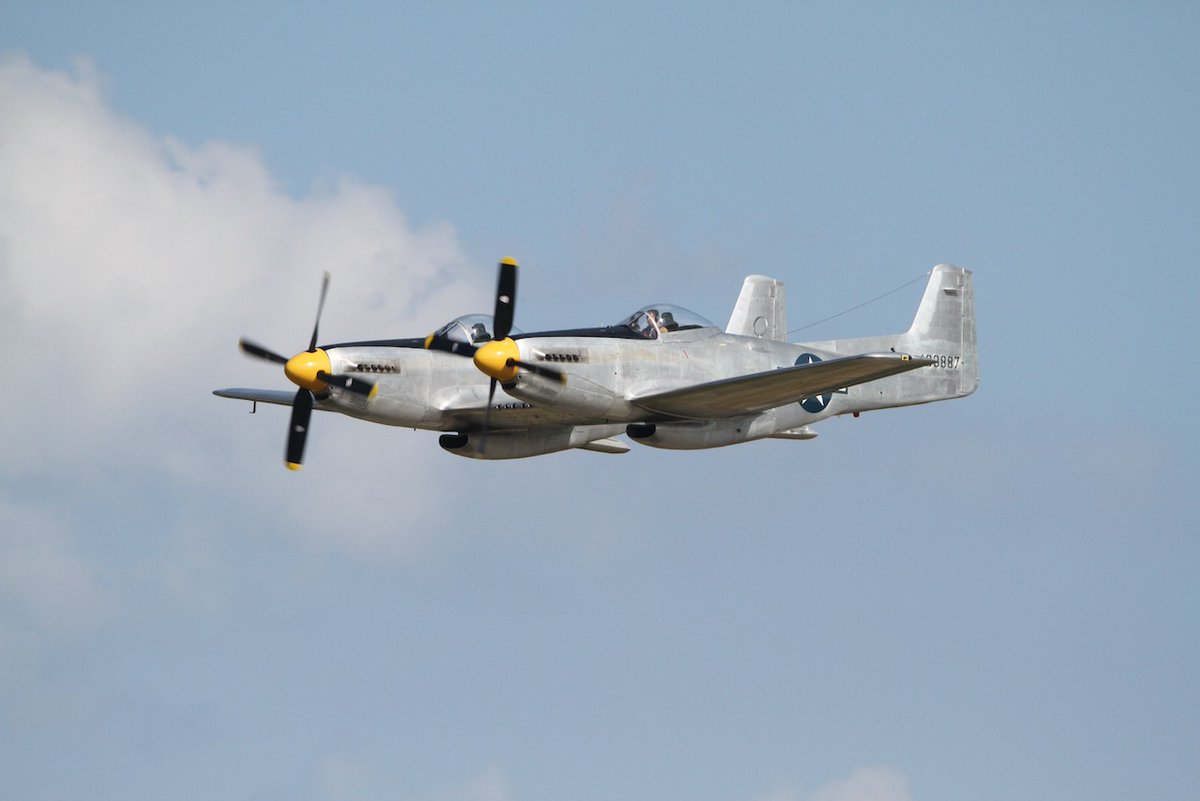 The world's only flying XP-82, at #OSH19