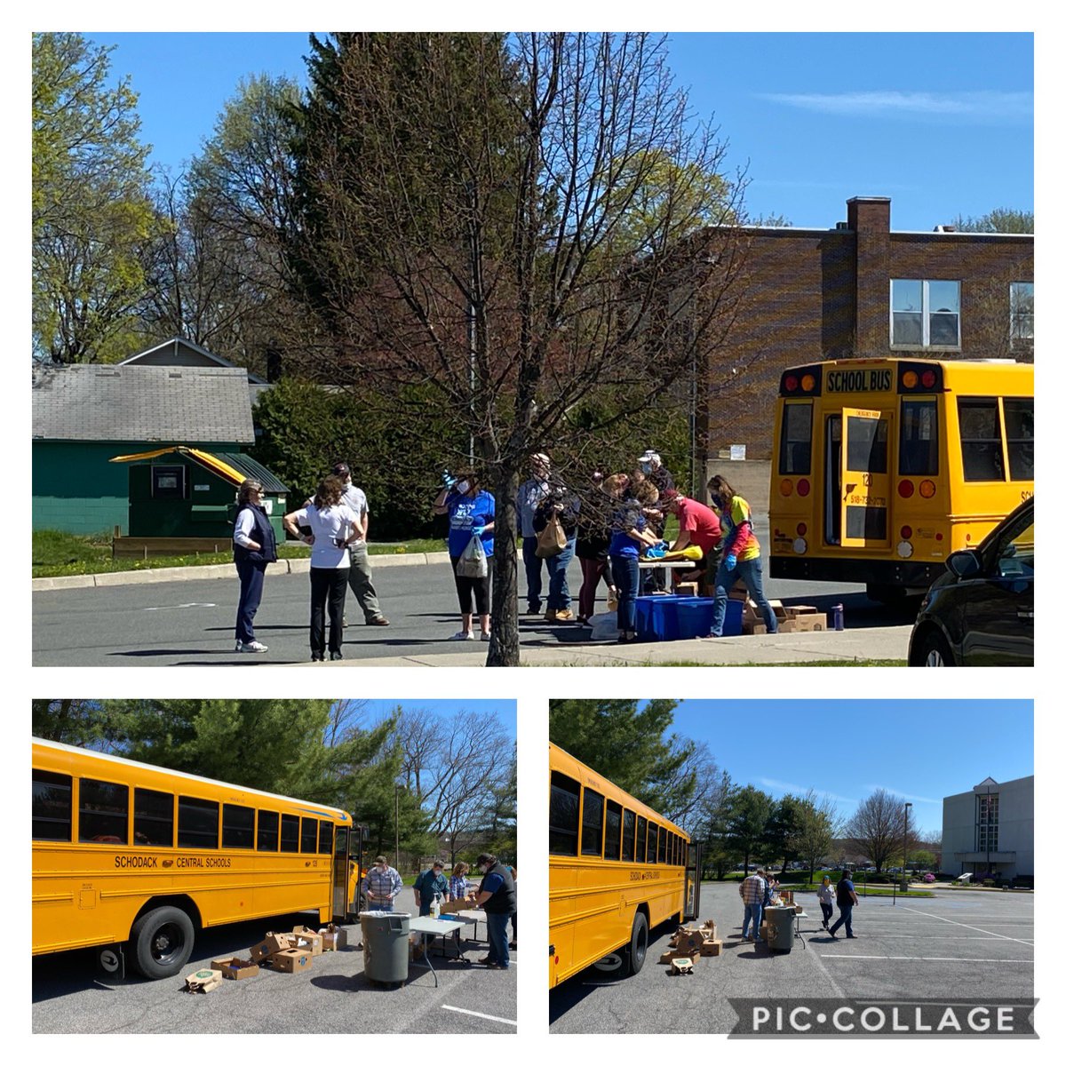 jchevrierSCSD's tweet photo. What a day! @SchodackCSD and @TownofSchodack held a successful food drive to support the Anchor! Thank you to our generous community for all of your support! @MapleHill_HS @CastletonES https://t.co/HIsjFMRmvt