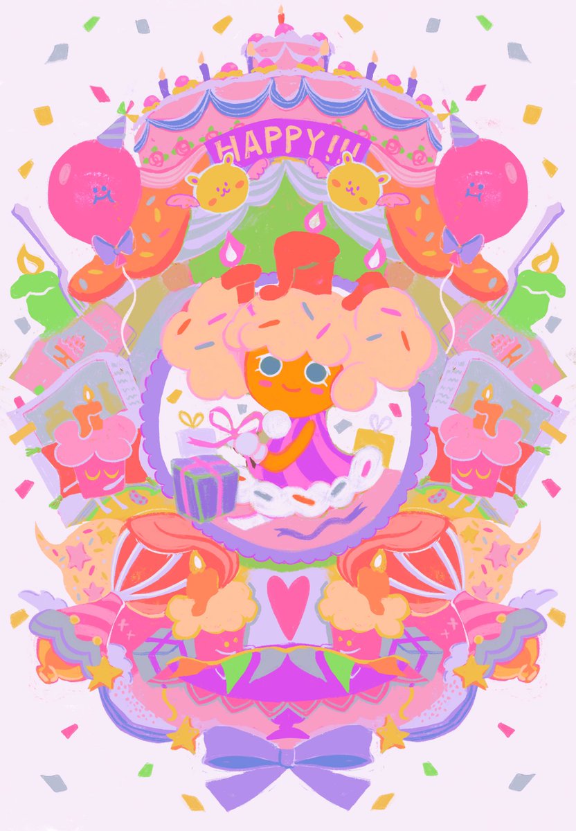 クッキーの休日 これで明日の準備もバッチリよ クッキーランファンアート もくれん のイラスト