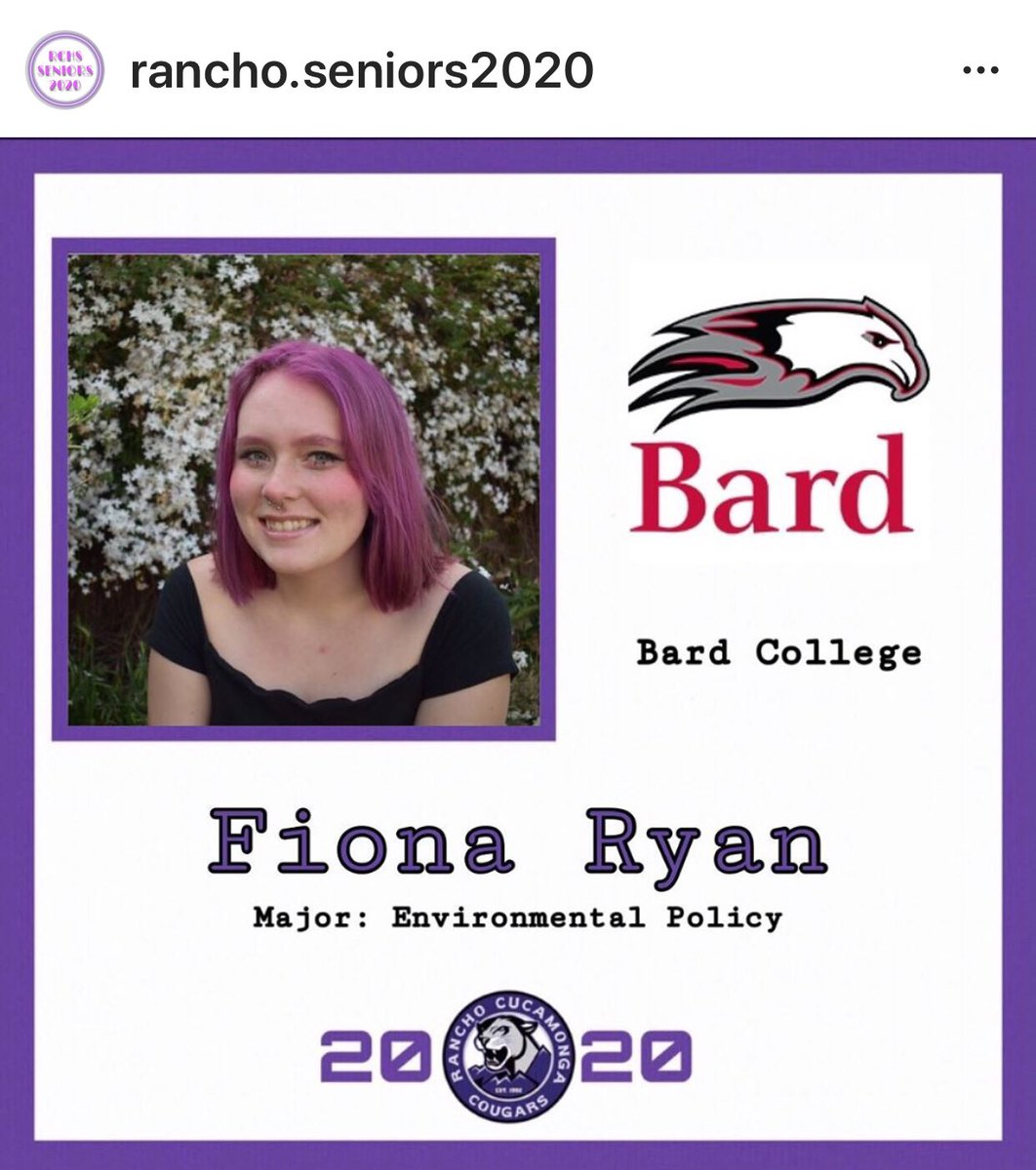 MyMusicalMuse's tweet photo. Congrats to my baby girl who is off to Bard in the fall. RCHS Class of 2020! #rchsseniorstrong #rchs #ranchoseniors2020 https://t.co/agtBsKAMED