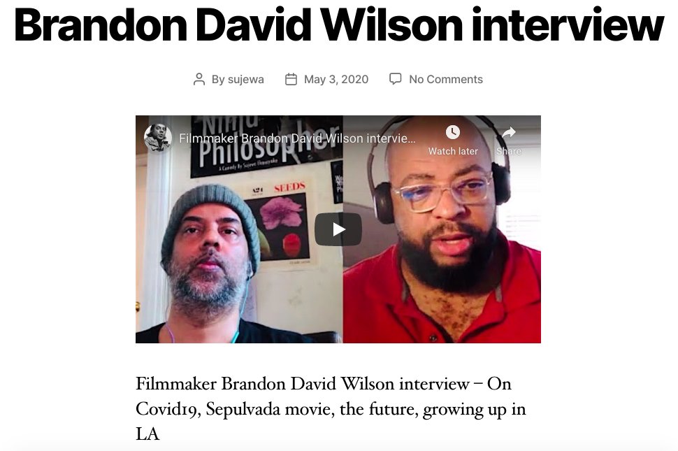 Interview with filmmaker and film teacher Brandon David Wilson <a href="/Geniusbastard/">Brandon D. Wilson</a> is now up at NYC Fantastic blog - nycfantastic.com/brandon-david-…