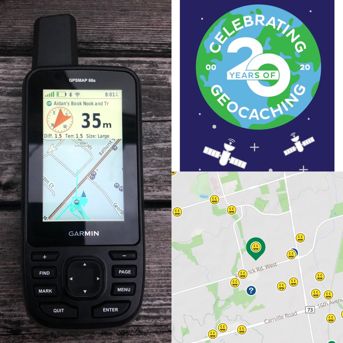 Mac_guy6's tweet photo. Happy #blueswitchday 20 years of #Geocaching @geocaching got to try out #livegeocaching on my @garmin #garmingpsmap66s. First cache post-covid outbreak so I picked one that hasnโt been visited in weeks and gloved up ๐คฃ hope things level out for a fun summer! https://t.co/unZln1EKAr