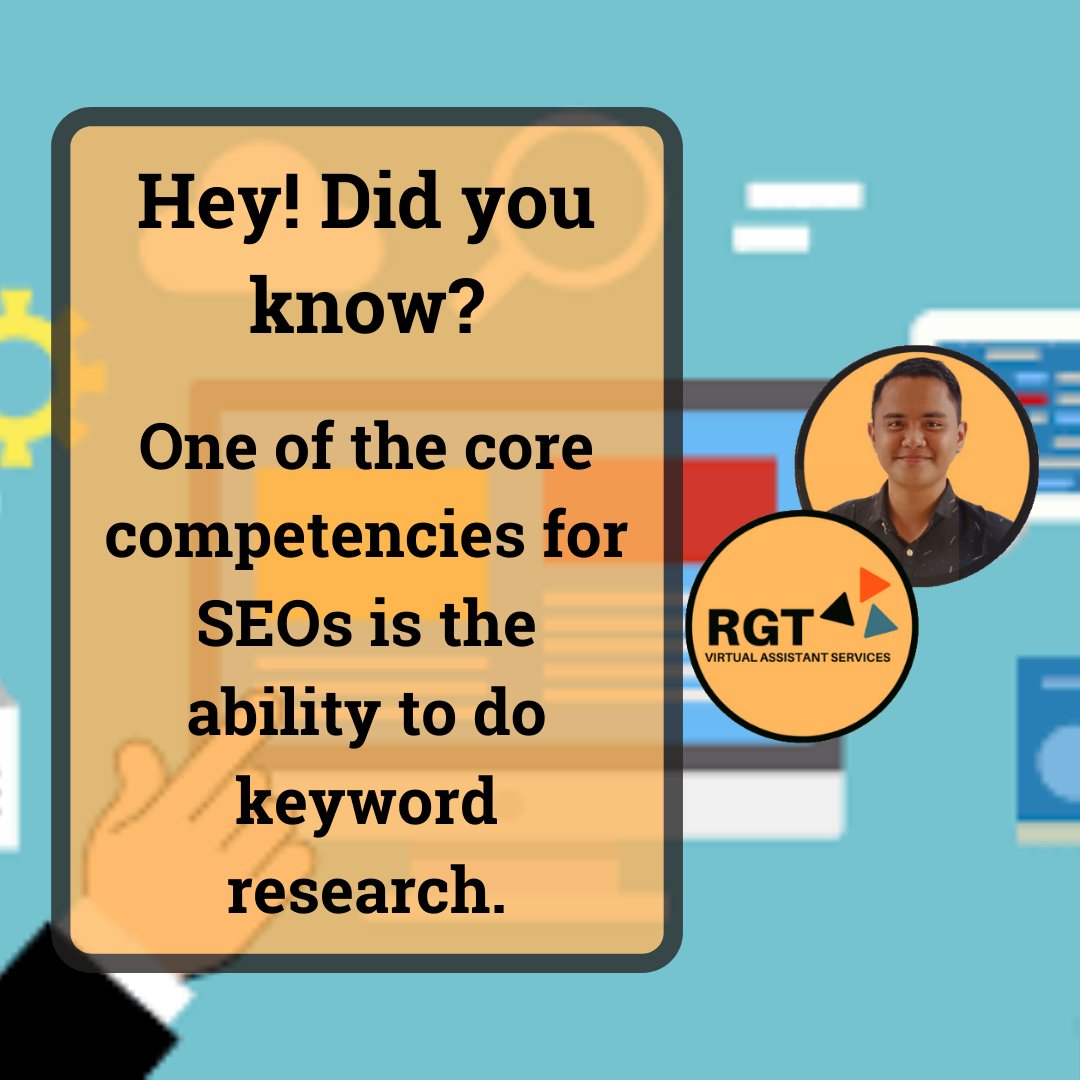Keyword Research is one of the building blocks in optimizing your contents, helping you be visible to your target market online. Are you using your core keywords in optimizing your digital contents?

#virtualassistant #virtualassistantforhire #business