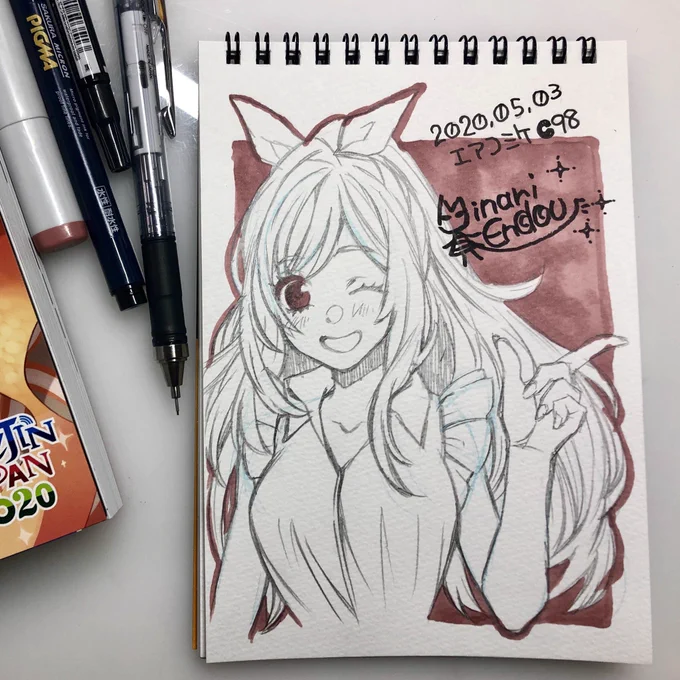 2日目開場ですパチパチ?
せっかくのエアコミケなのでエアスケブやります!  閉会時間までリクエスト受け付けますのでよろしくお願いします。(知らない作品のキャラは描けませんごめんなさい)

#エアコミケ
#エアスケブ
#サークル 