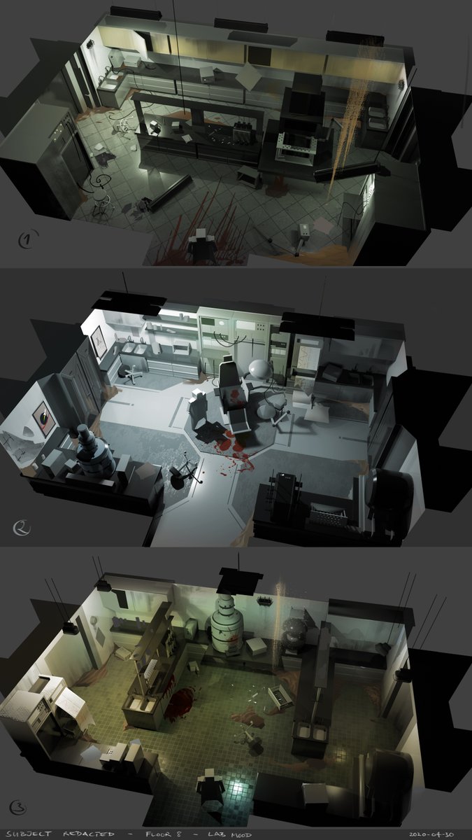 SubjectRedacted's tweet photo. Some new mood concepts for this Saturday.  #ScreenshotSaturday #indiedev #gamedev https://t.co/HIyEGawbdM