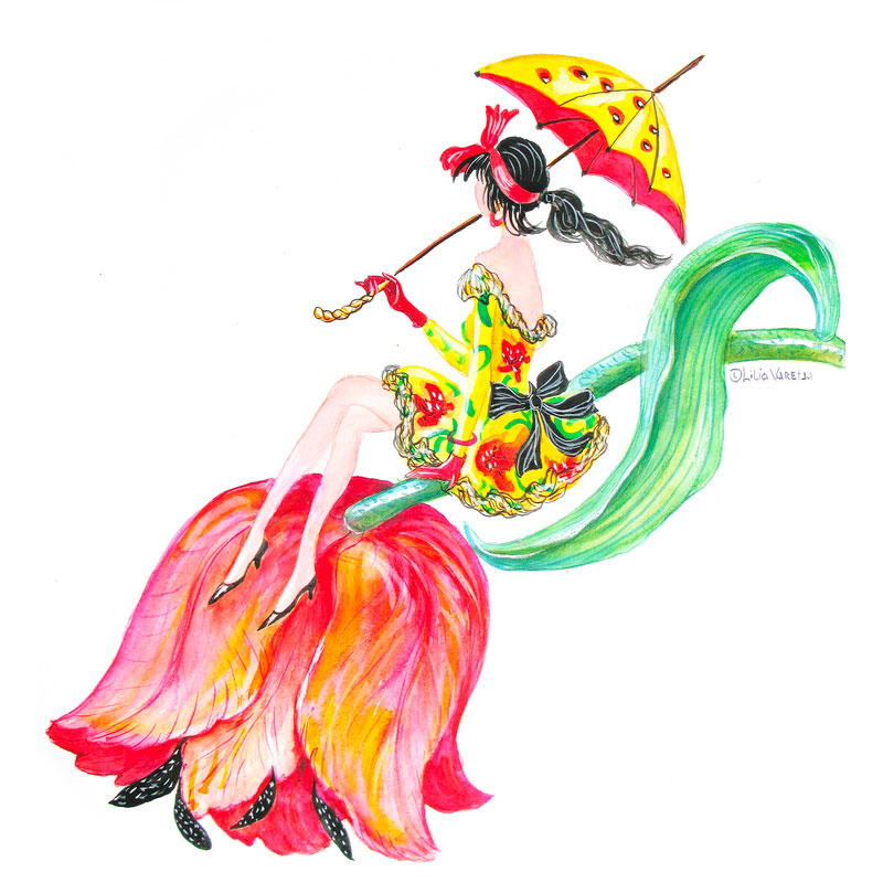 classes_art's tweet photo. Fashion 👗 Fairy 🧚‍♀️ – watercolour &amp; ink on paper

#illustration #artlessons E#creative #fashionillustration #artclassesmelbourne #myartlesson #watercolour https://t.co/QuV380bAUO
