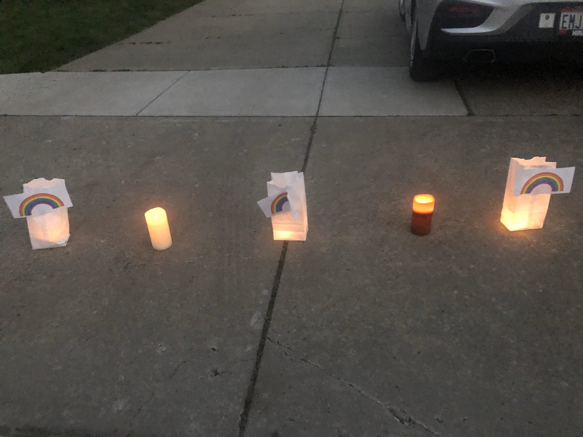 287. The neighbors did tributes to Nancy in sidewalk chalk and candles tonight.