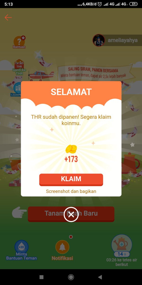 ameliayahya's tweet photo. Bismillah.. Semoga beruntung.. Semangat terus, hasil Shopee tanam,  panen 27-28 April.. @ShopeeID
#ShopeeTanamTHR10M #ShopeeDariRumah
#ShopeeID https://t.co/6I1o0To7HZ