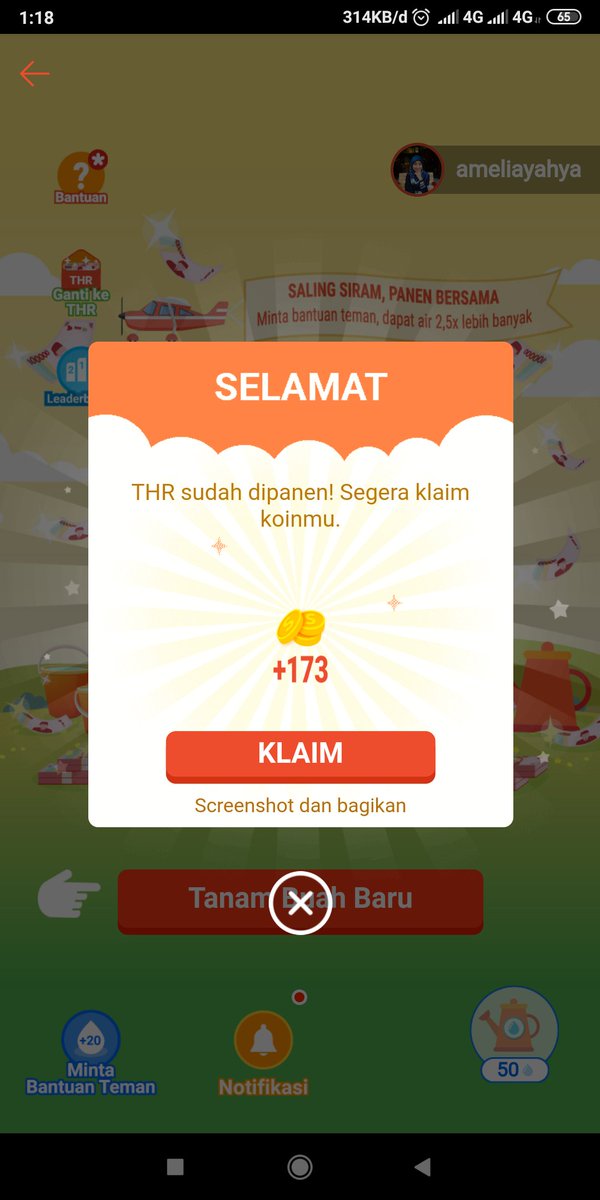 ameliayahya's tweet photo. Bismillah.. Semoga beruntung.. Semangat terus, hasil Shopee tanam,  panen 27-28 April.. @ShopeeID
#ShopeeTanamTHR10M #ShopeeDariRumah
#ShopeeID https://t.co/6I1o0To7HZ