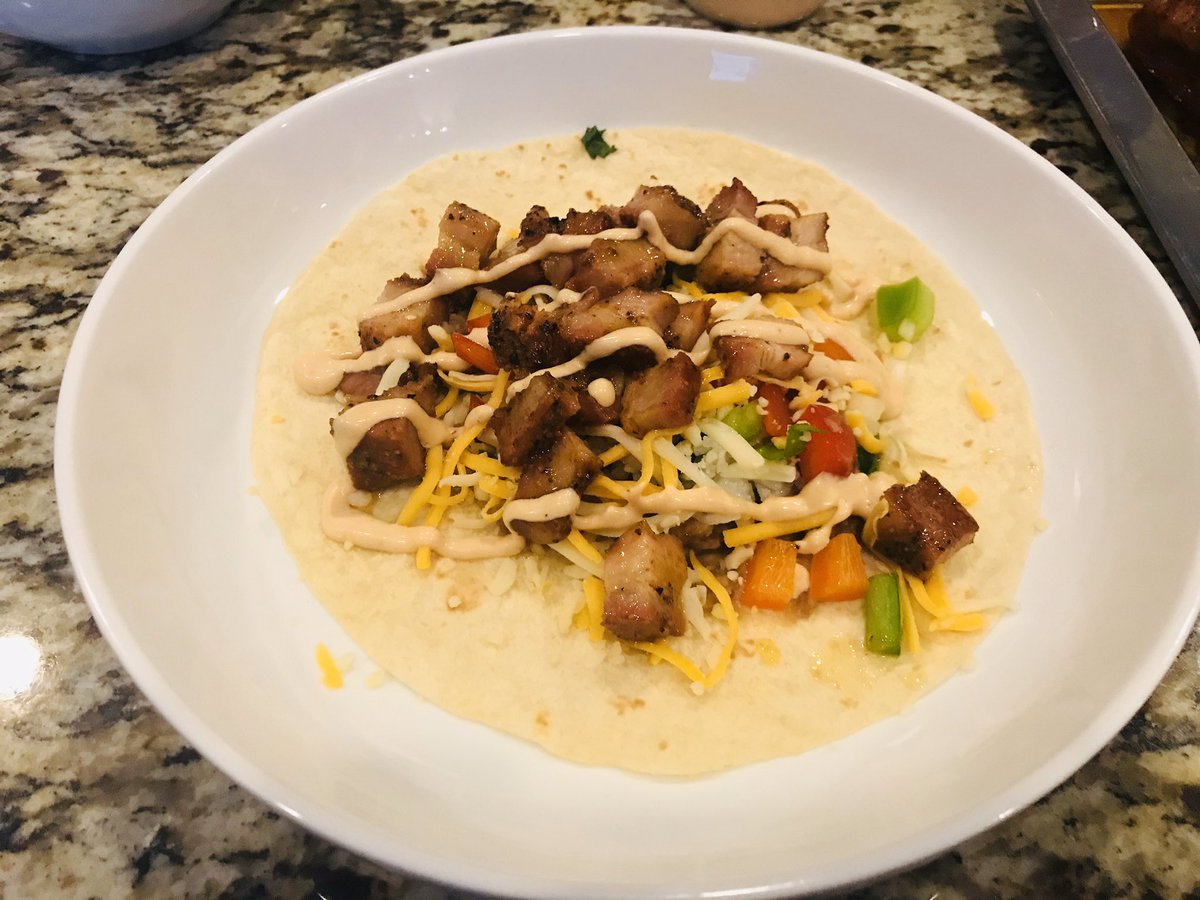 hatfieldpc's tweet image. Pork Belly tacos