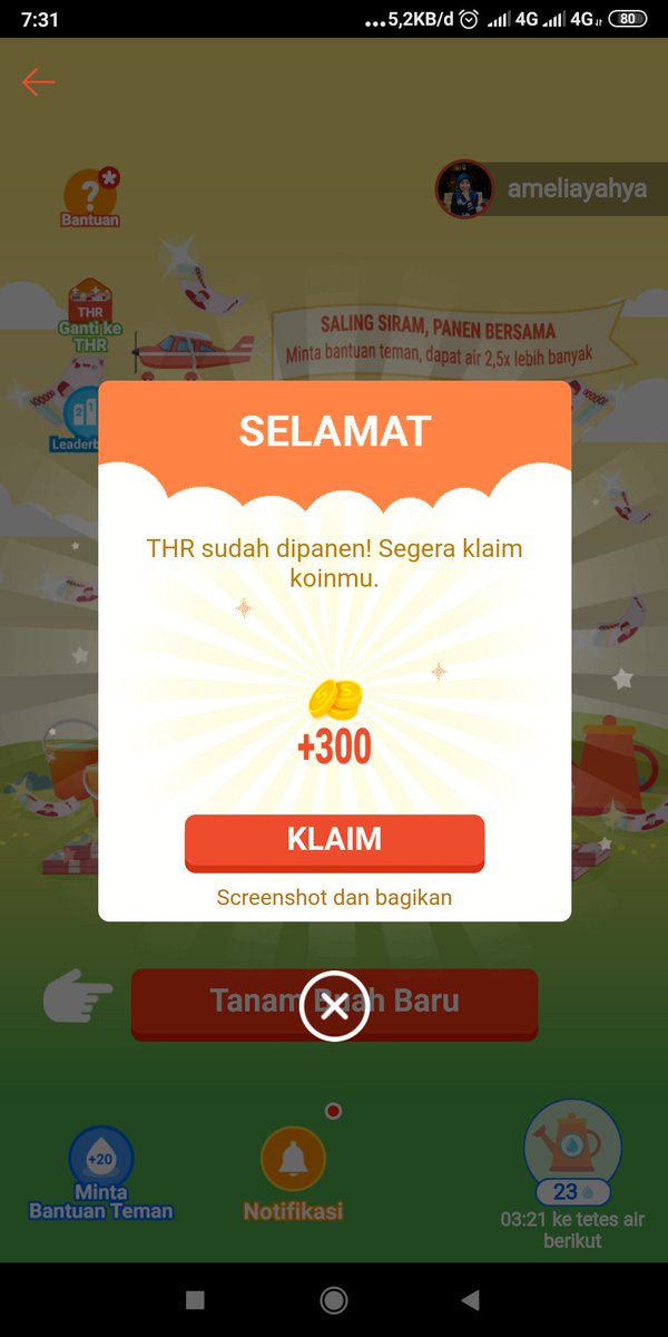 ameliayahya's tweet photo. Bismillah.. Semoga beruntung.. Semangat terus, hasil Shopee tanam 30 April @ShopeeID
#ShopeeTanamTHR10M #ShopeeDariRumah
#ShopeeID https://t.co/mo8kO1ruBK