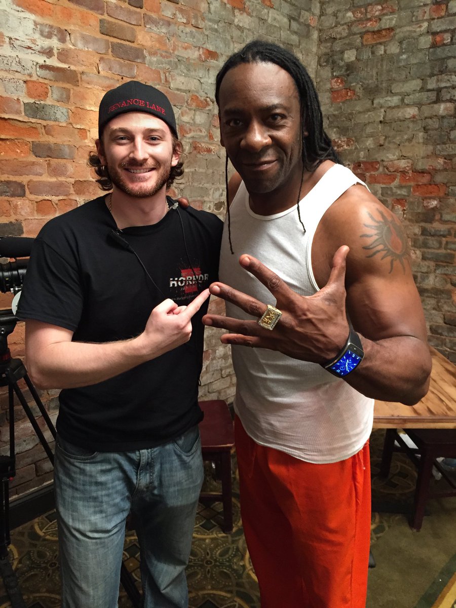 FuzzOnTheLens's tweet photo. It was great working with @BookerT5x on #PenanceLane. Pictured here is the #Champ himself and AD/Producer @Leavs16 on the set. Check out our film on most major #streaming #platforms today! #LetsGetFuzzy https://t.co/9S3ukvSMib