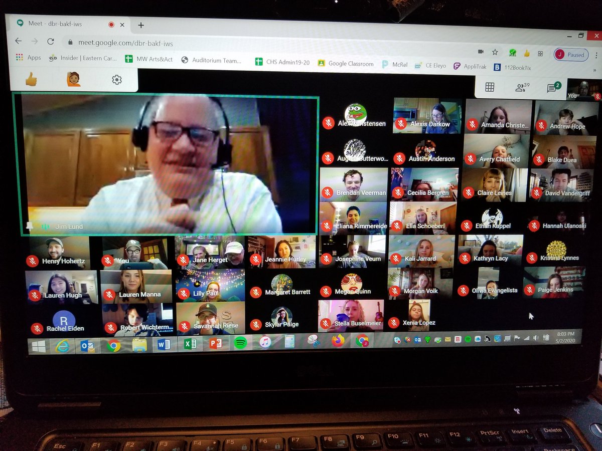 A marvelous "remote" tribute tonight to Mr. Jim Lund on what would have been closing night of his last <a href="/ISD112/">E Carver Co Schools</a> production, A Midsummer Night's Dream. Theater alumni from <a href="/ChaskaTheater/">Chaska Theater</a> and <a href="/chanhightheatre/">Chan Drama</a> gathered online to honor his work as a teacher, as a director, &amp; as a man: