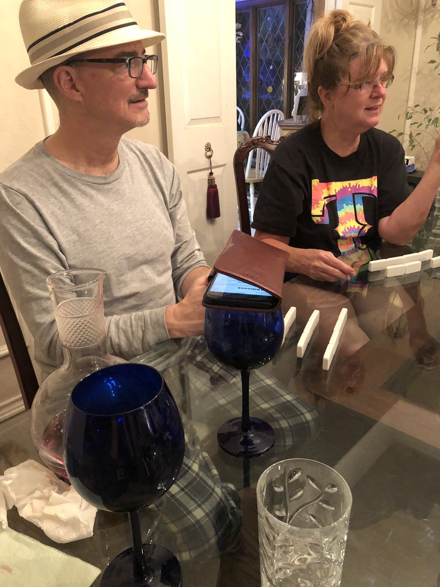 daniswilder's tweet photo. anyone else’s dad
a) wears a fedora with a tshirt
b) covers his wine glass
c) never ever locks his phone https://t.co/pkd1iecvqI