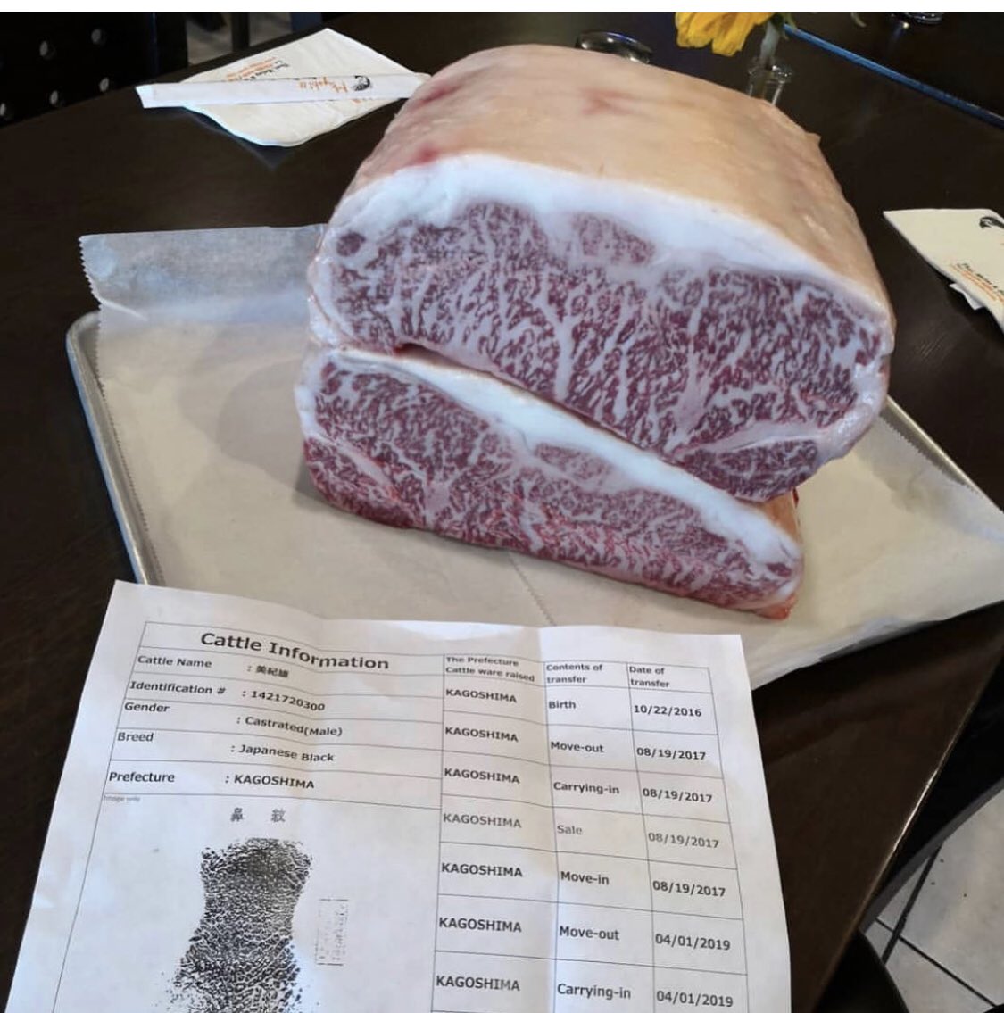 NicChef's tweet photo. wagyu A5 beef。 https://t.co/vJxprrVOY5