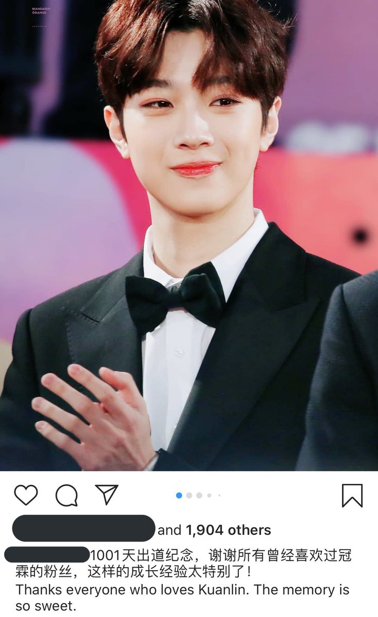 guanIintw's tweet photo. Papa Lai’s IG update 🥺😭 #라이관린

“1001th day of debut anniversary, thank you to all fans who have once liked Guanlin, this kind of growing experience is too special! Thanks everyone who loves Kuanlin. The memory is so sweet.” ❤️❤️❤️ https://t.co/Oh17BVxqD0